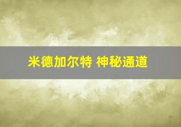 米德加尔特 神秘通道